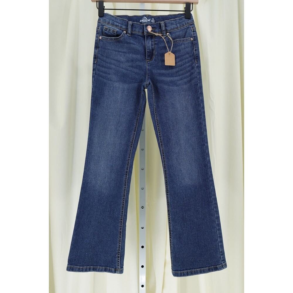 Jordache Youth Girl Bootcut Relaxed Fit Adjustable Elastic Waist Jeans Size 12